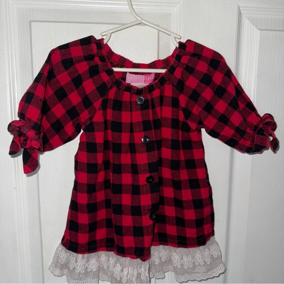 Good Lad Other - 3T Good Lad Buffalo Plaid dress with Lace Detail